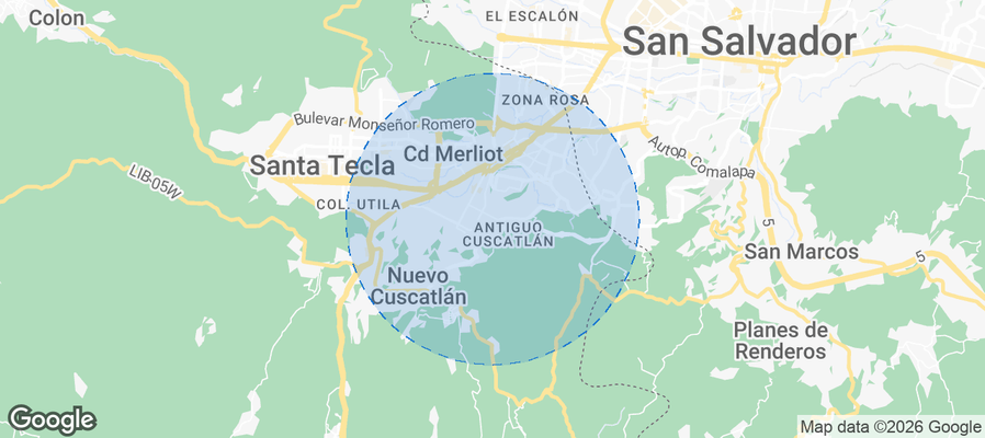 Municipio de Antiguo Cuscatlán Airbnb map